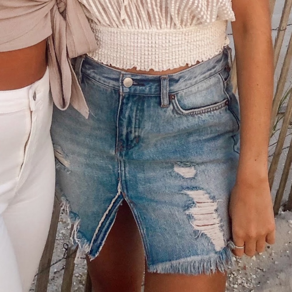 FREE PEOPLE JEAN SKIRT